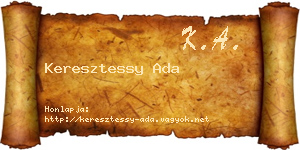 Keresztessy Ada névjegykártya